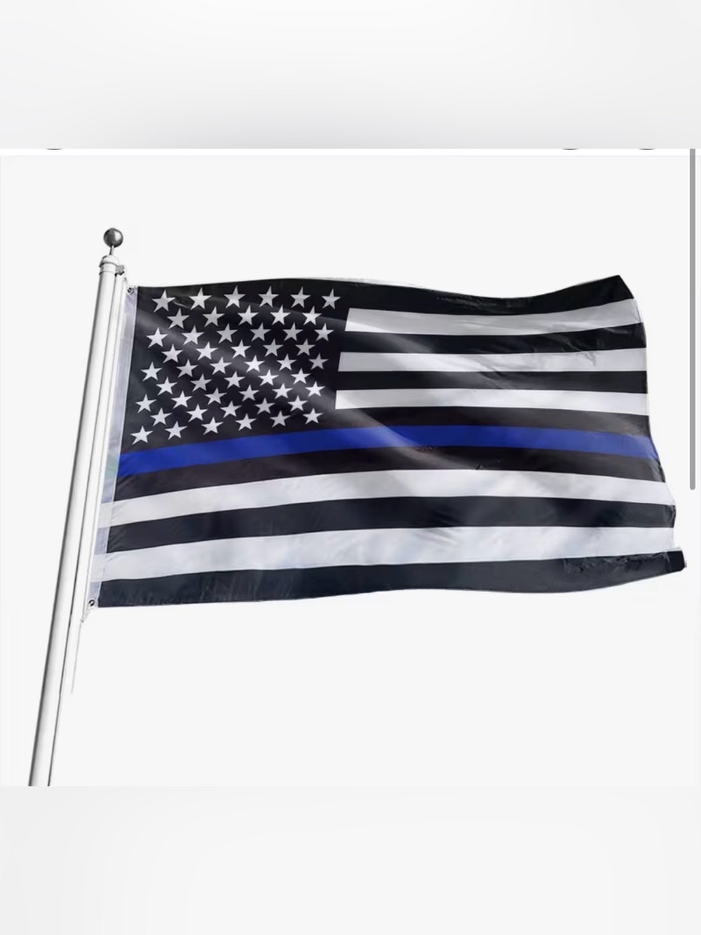 Thin Blue Line American Flag - Black, White & Blue New